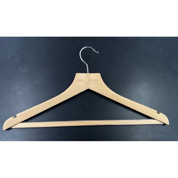 Ted Baker London Set Of 5 High Quality Clothes,Suit Wood Hanger In Light Brown - Picture 6 of 13